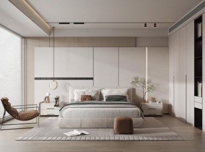 现代家居卧室3D模型下载